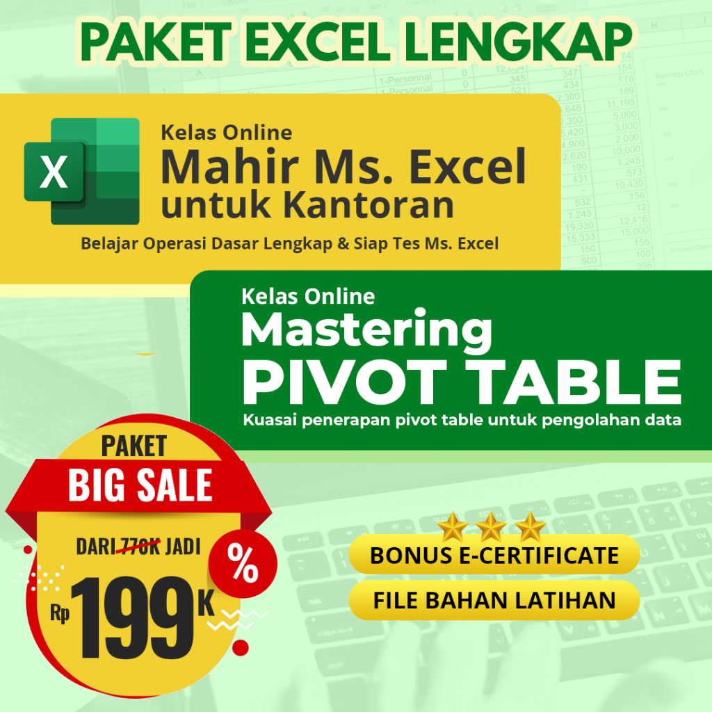 Video Belajar Excel GRATIS – Teddy Diego